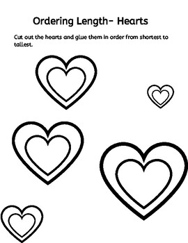 Preview of Ordering Hearts By Length