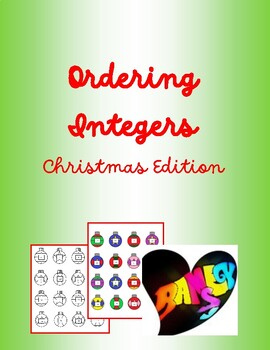 Preview of Ordering Integers - Christmas Edition