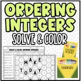 Ordering Integers (Positive & Negatives) | Solve & Color M