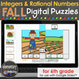 Ordering Integers and Rational Numbers Digital Math Activity Fall Puzzles