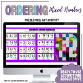 Ordering Mixed Numbers Puzzle Pixel Art 
