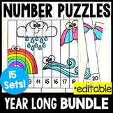 Number Order Sequencing Puzzles, Ordering Number Cut & Pas