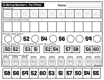 Counting to 100 and 120 and Fill in the Missing Numbers by A ...