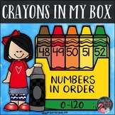 Ordering Numbers 0-120 Crayons in My Box