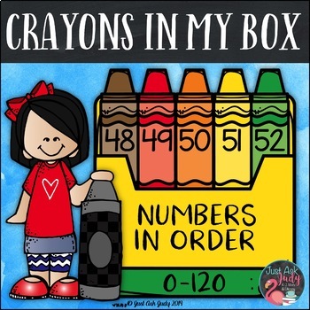 Preview of Ordering Numbers 0-120 Crayons in My Box