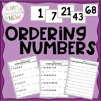 Preview of Ordering Numbers Least to Greatest First Grade
