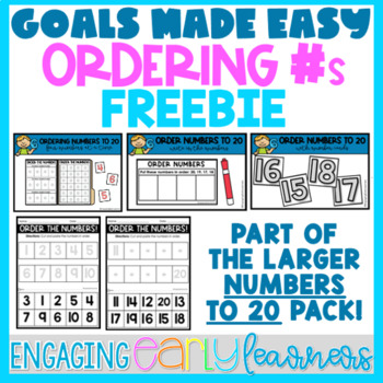 Preview of Ordering Numbers FREEBIE | Preview of Larger Numbers to 20 Pack