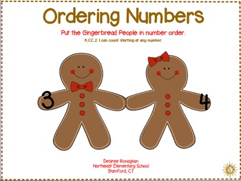Preview of Ordering Numbers: Gingerbread fun