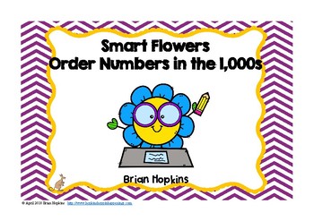 Preview of Ordering Numbers In The Thousands Flowers