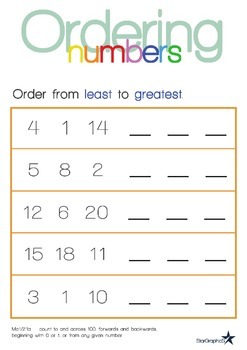 math 1 for to worksheets grade least greatest EduFlip by   to Least  Ordering Numbers  Greatest TpT