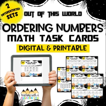 Preview of Ordering Numbers Place Value Task Cards