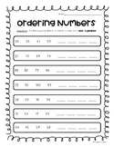 Ordering Numbers Practice Worksheet Pack - tens and hundreds