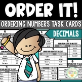 Ordering Numbers Task Cards - Decimals to the Thousandths
