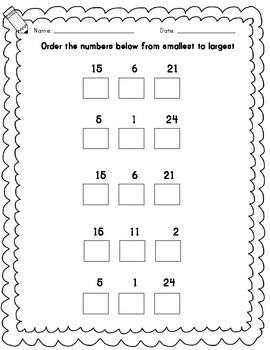 ordering numbers year 1 kindergarten maths by miss g s teacher things