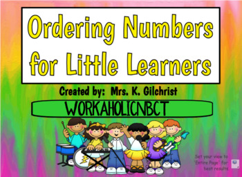 Preview of Ordering Numbers for Young Learners - Counting SMART Notebook Lesson
