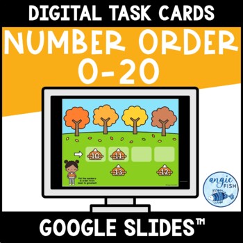 Preview of Ordering Numbers with Google Slides™ | Fall Number Order Digital Activity