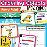 Ordering Objects Task Cards for First Grade | Measurement 