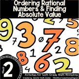 Ordering Rational Numbers & Absolute Value 6th Math Statio