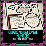 Ordering Rational Numbers No Prep Note Page