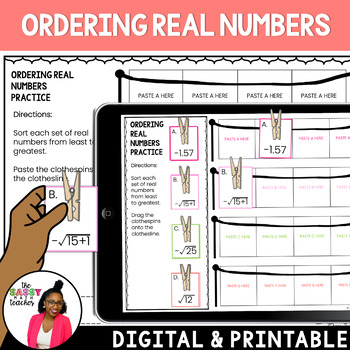 Preview of Ordering Real Numbers Activity