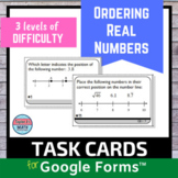Ordering Real Numbers Digital Task Cards