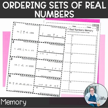 Preview of Ordering Sets of Real Numbers Memory TEKS 8.2a Math Activity