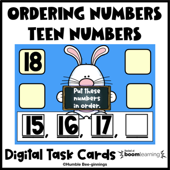 Preview of Ordering Teen Numbers Boom Cards™