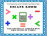 Ordering and Comparing Decimals Breakout Escape Room No Pr
