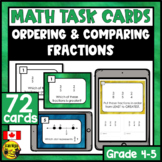Ordering and Comparing Fractions Task Cards | Paper or Digital