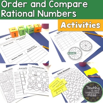 Preview of Compare and Order Rational Numbers Middle School Math Stations