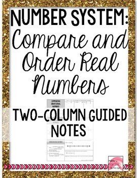 Preview of Ordering and Comparing Real Numbers Guided Notes PDF 8.NS.A.2 Go Math