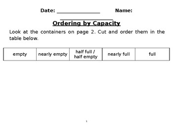 Preview of Ordering by Capacity