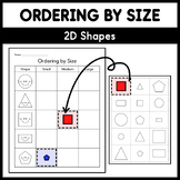 Ordering by Size - 2D Shapes
