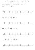 Ordering fractions, decimals and percentages on a number line