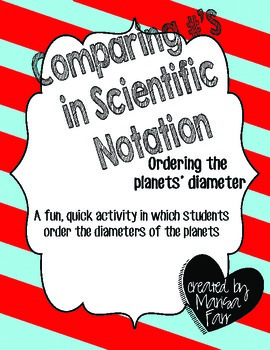 Preview of Ordering in Scientific Notation: The Planets'