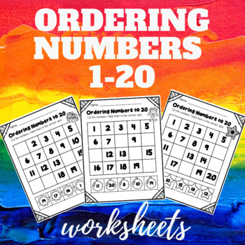 ordering numbers 1 20 worksheets by fireflies and hot cocoa tpt