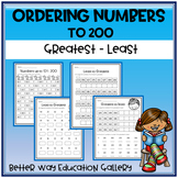 Ordering numbers to 200 (Least/Greatest/before/after/between)