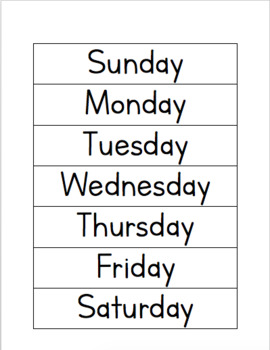 Ordering the days of the week & months of the year by Miss M | TpT