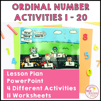 Preview of Ordinal Number Activities Lesson Plan and PowerPoint