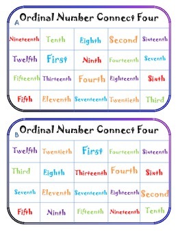 ordinal number games by chalkboardsn123s teachers pay