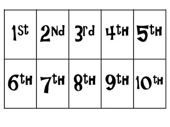 ordinal numbers clipart black and white school