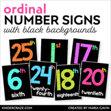 Ordinal Number Posters {Black Series}