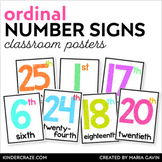 Ordinal Number Posters {White Series}