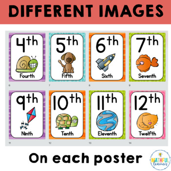 ordinal number posters and flashcards by alison hislop tpt