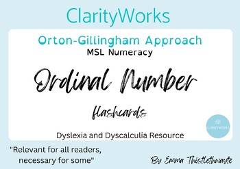 Preview of Ordinal Numbers 1-20 Flashcards