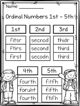 ordinal numbers by kindergarten printables teachers pay teachers