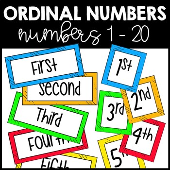 ordinal numbers by girlfriends guide to teaching tpt