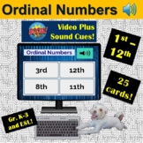 Ordinal Numbers 1st to 12th | Boom Cards | ESL | K-3 | Dis