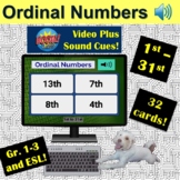 Ordinal Numbers 1st to 31st | Boom Cards | ESL | K-3 | Dis