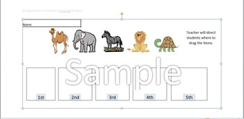 Preview of Ordinal Numbers-Computer Activity & Math Center